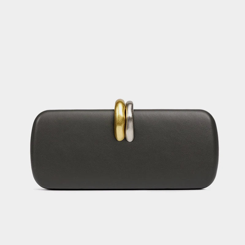 Box Rigid Metal Detail Clutch