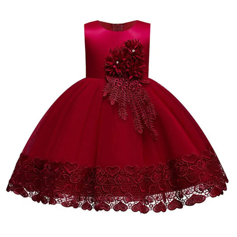Lace Appliqué Summer Flower Girl Dress