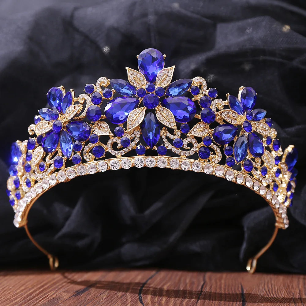 Baroque Crystal Crown Tiara