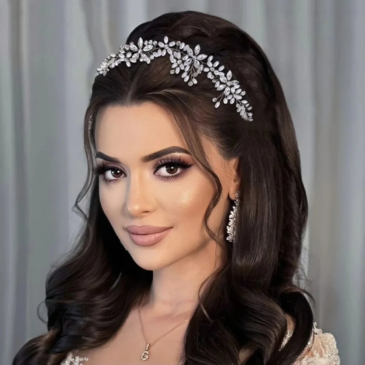 Floral Pearl and Rhinestone Bridal Hair Vine