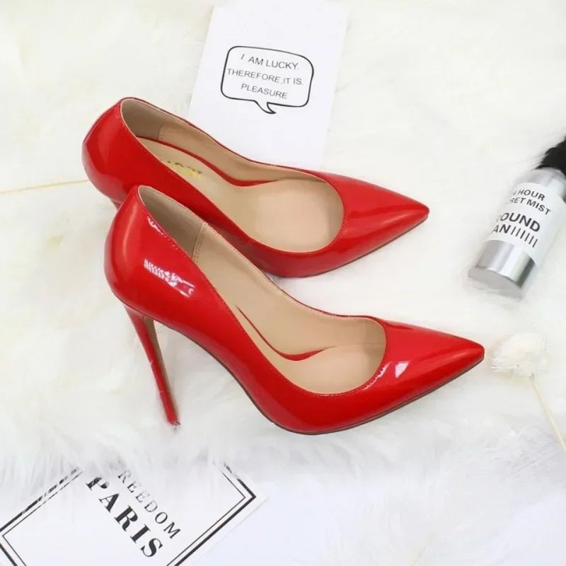 2026 Fashion High Heels 35-45 Plus Size Women Shoes 12cm Thin Stiletto Banquet Wedding Shoes Sexy Pointed Toe Ladies Party Shoes