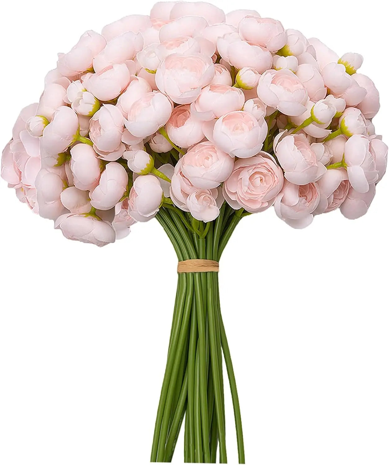 24Pcs Bride Handmade Bouquet Artificial Rose Flowers Wedding Bridesmaids Photography Props Home Decoration Mini Lotus Bouquet