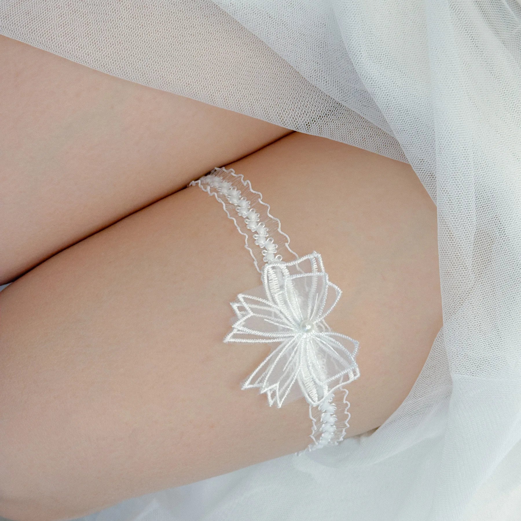 1PC Classic White Butterfly Thigh Leg Garter Bridal Wedding Garter Belt For Women Cosplay Wedding Accessories Legwear