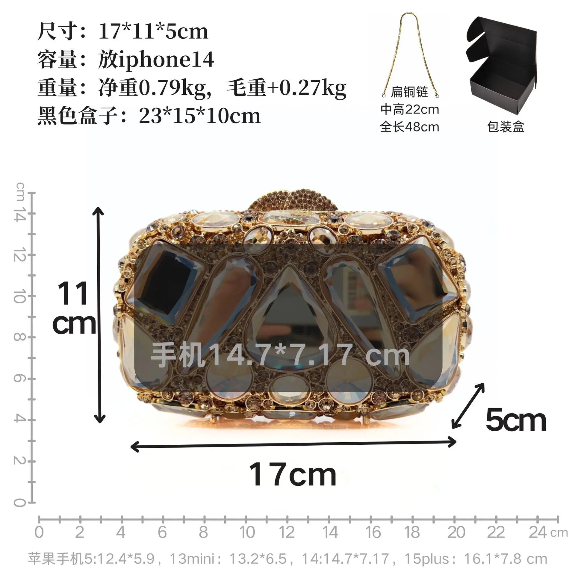 Wedding Dress Purses Women Bridal Crystal Handbags Rhinestone Party Prom Evening Clutches Minaudiere Clutch Bag Luxury  Purses