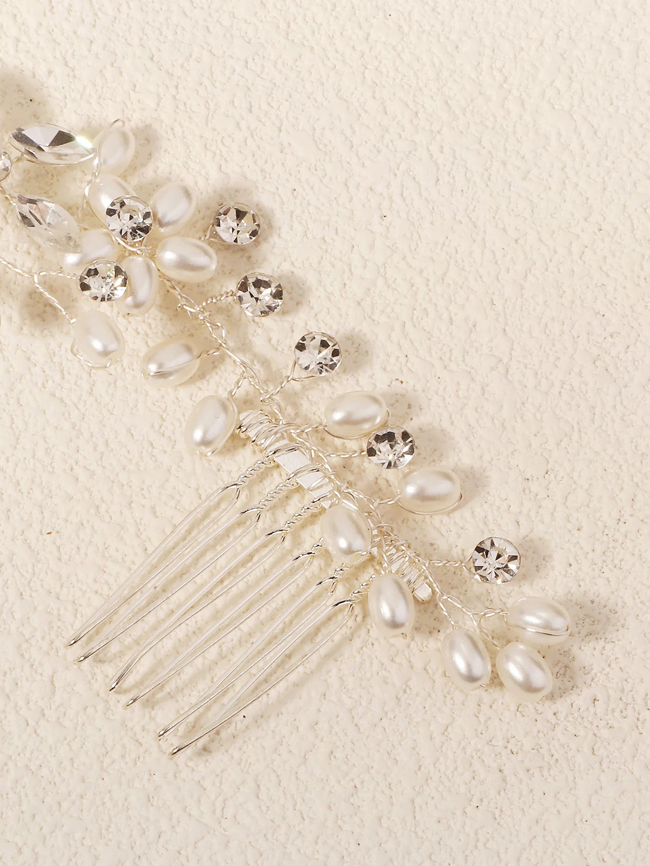 Floral Pearl and Rhinestone Bridal Hair Vine