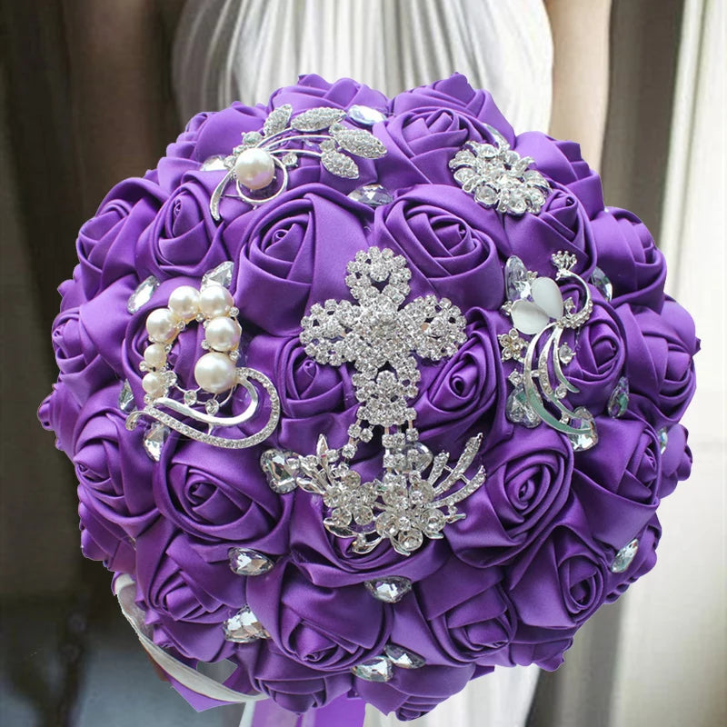 Purple Wedding Bouquet Flowers