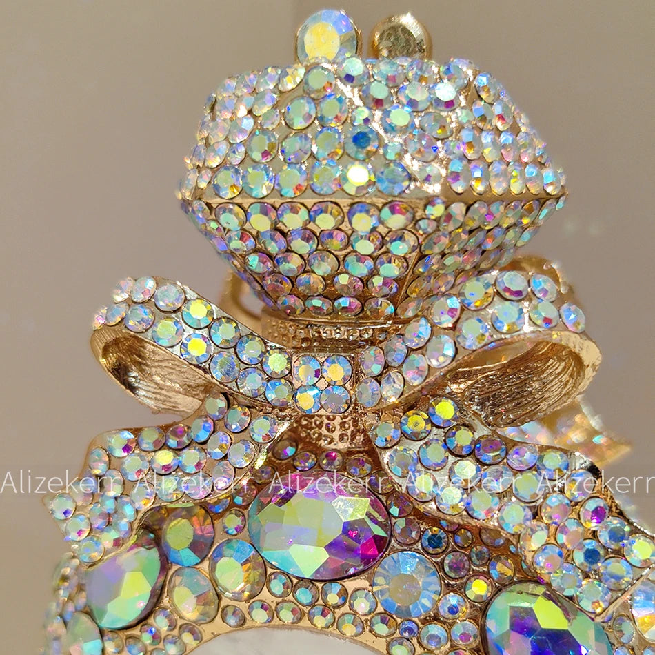 Perfume Bottle Crystal Evening Clutch