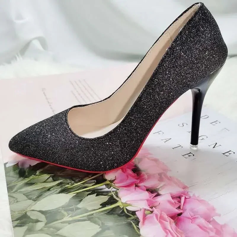 2026 Fashion High Heels 35-45 Plus Size Women Shoes 12cm Thin Stiletto Banquet Wedding Shoes Sexy Pointed Toe Ladies Party Shoes