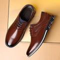 Classic Leather Shoes for Men Slip on Pointed Toe Oxfords Formal Wedding Party Office Business Casual Dress Shoes for Male