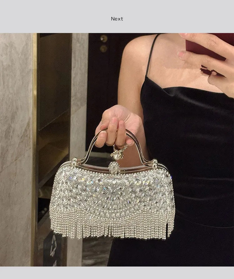 Golden Tassel Bridal Clutch