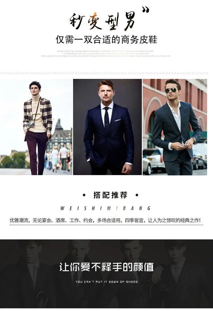 Spring Autumn New Men's Business Shoes Men's Formal Skin Shoes Casual Fashion Men Sneakers Social Elegant Trend Flat