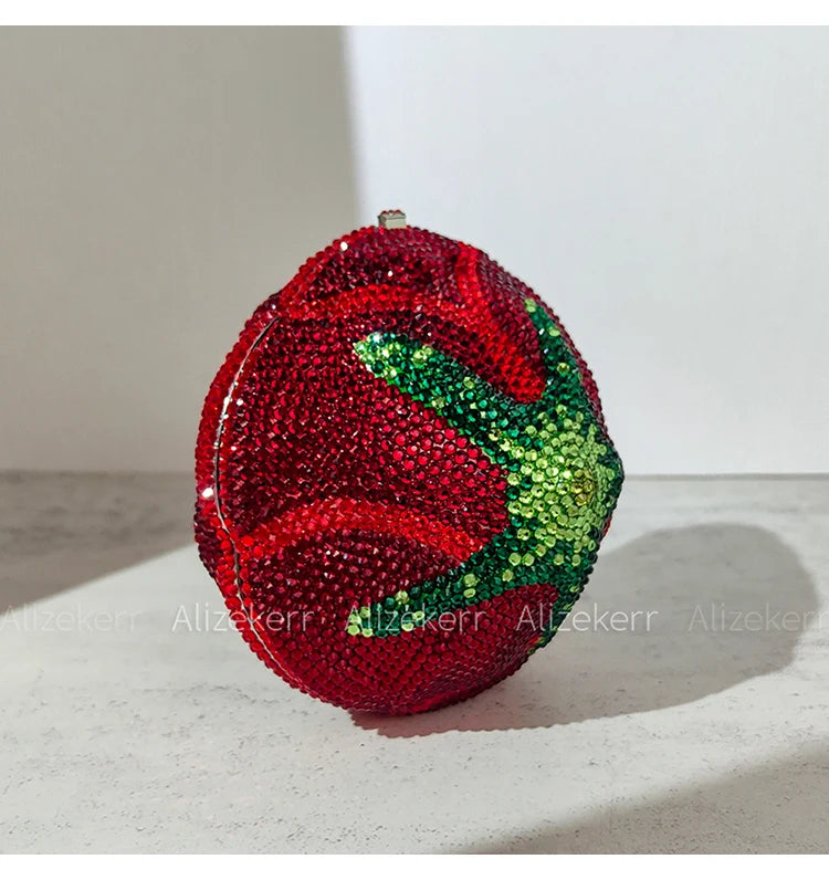 Rose-Shaped Flower Evening Clutch