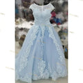 V-Neck Luxury Lace Ball Gown Wedding Dress with Train