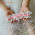 K09 Wedding Garter Belt Bowknot Leg Loop Pink Blue White Bride Keepsake Garters Fashion Soft Sexy Lace Garter Belt for Women