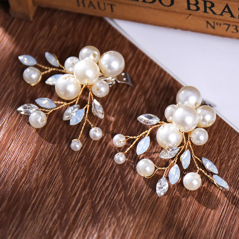 1 pair/Sets of bridal accessories Crystal Pearl Shoe Clip Pin Party Wedding Bridal Shoe Clip Everyday accessories
