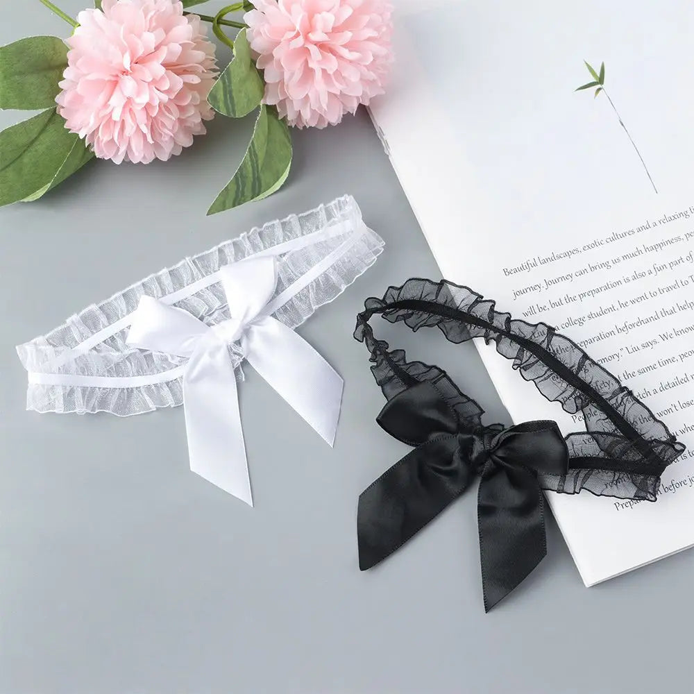Fashion Lace Garter Thigh Ring Lingerie Wedding Garter Belt Bowknot Lace Elastic Leg Ring Bride Cosplay Party Accessories