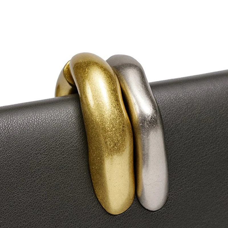 Box Rigid Metal Detail Clutch