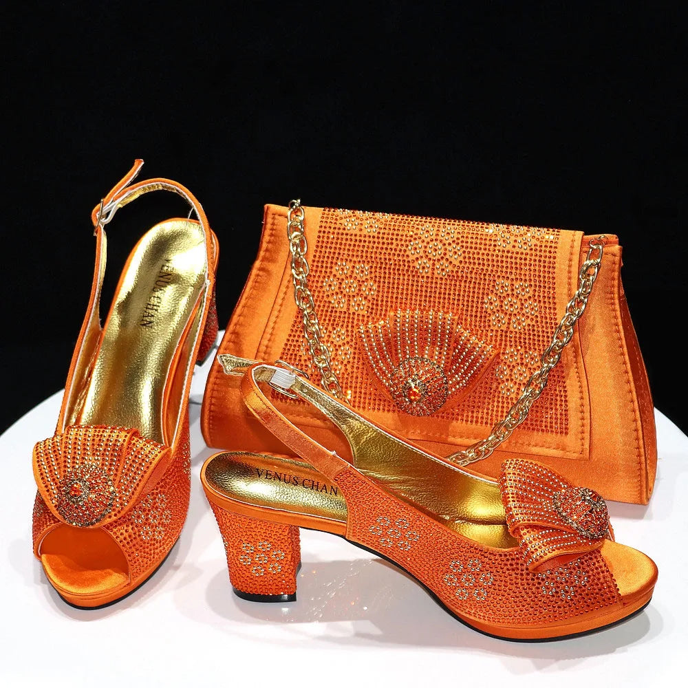 Diamond Wedding Shoe & Bag Set