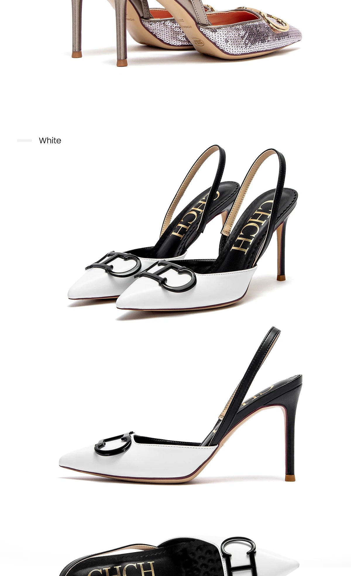 Strappy Closed-Toe Bridal Heels