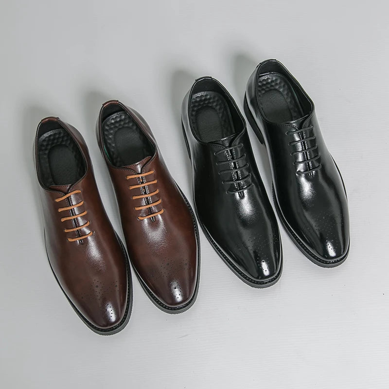 Men's Dress Shoes Trend Wedding Social Casual Leather Men Office Casual Business Shoes High Quality Formal Oxford Shoes Male