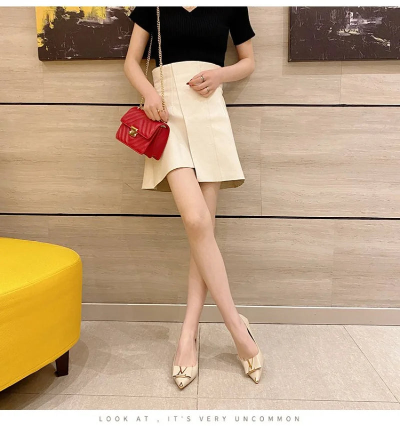 2026 Summer New Pointed-Toe Stiletto Heels, Women's Medium Height Office Pumps, Elegant Work Dress Shoes for Commuting