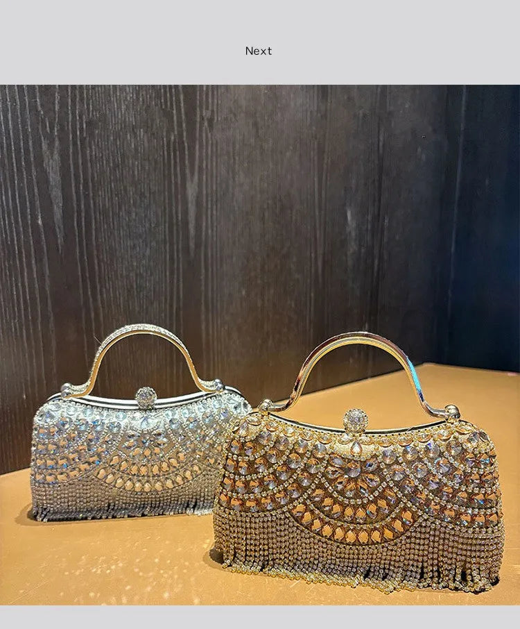 Golden Tassel Bridal Clutch