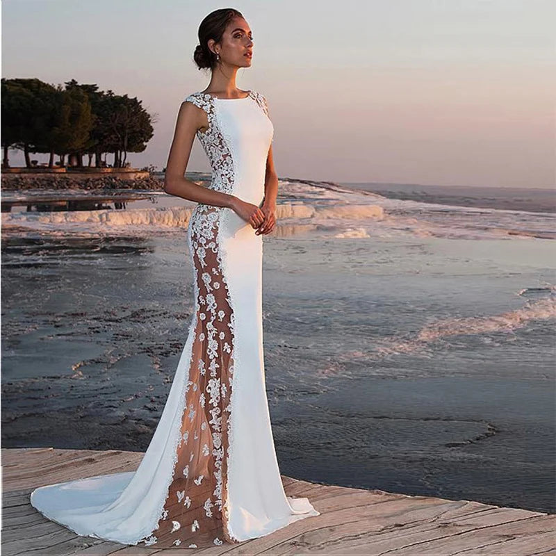 Fitted Ivory Lace Bridesmaid Gown