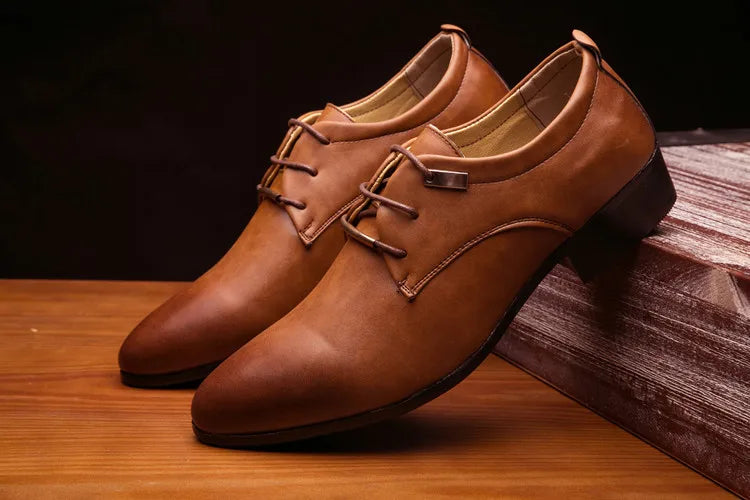 Elegant Leather Men Shoes Italian Formal Dress Male Footwear Luxury Brand Fashion Moccasins Office Working Oxford Shoes for Man