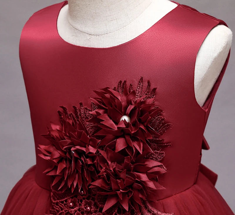 Lace Appliqué Summer Flower Girl Dress