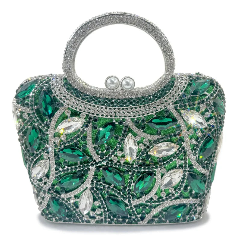 Luxury Bridal Wedding Dress Purses Women Crystal Handbags Rhinestone Party Prom Evening Clutches Minaudiere Clutch Bag