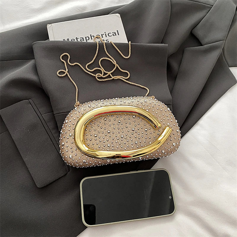 Red Wedding Evening Clutch Bag For Women Luxury Silver Gold Fashinon Party Purse And Handbag Trend Lady Lipstick Crossbody Bag