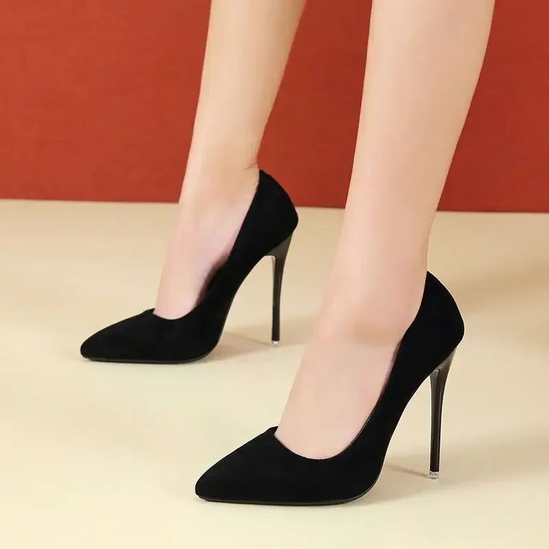 2026 Fashion High Heels 35-45 Plus Size Women Shoes 12cm Thin Stiletto Banquet Wedding Shoes Sexy Pointed Toe Ladies Party Shoes