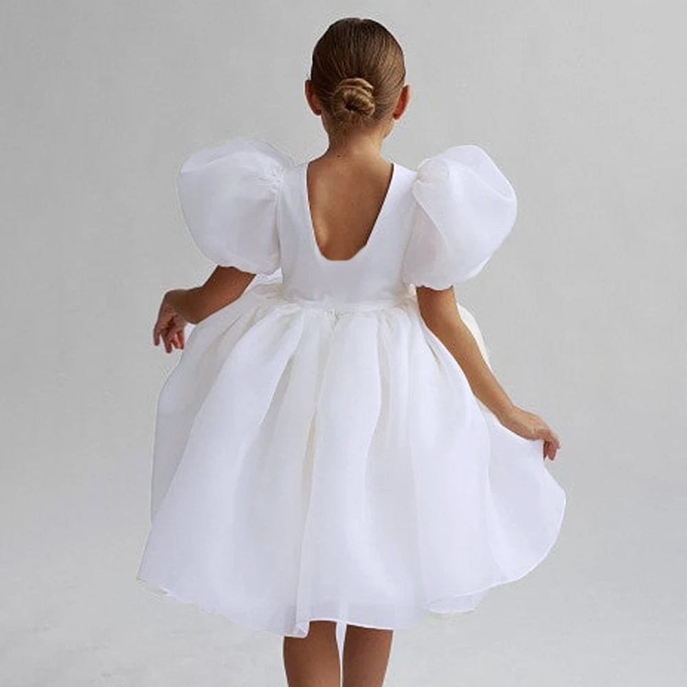 Floral Print Girls' Party Dress