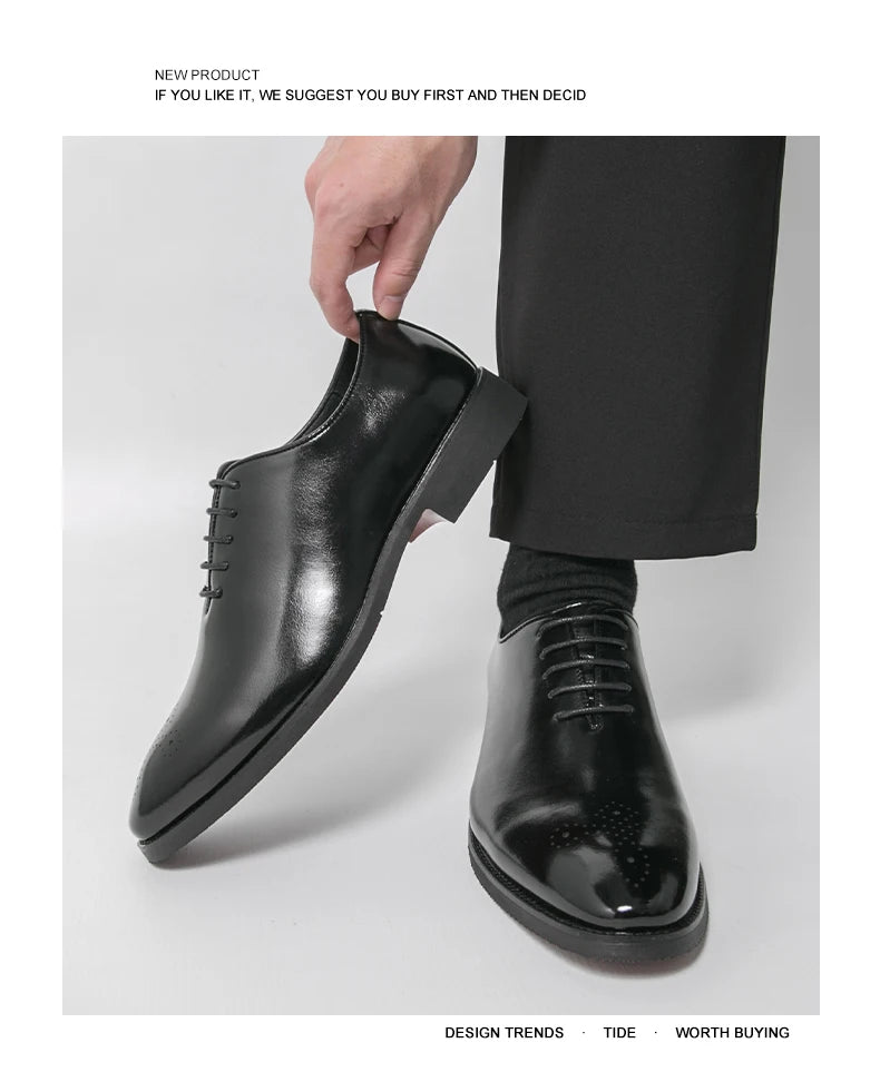 Men's Dress Shoes Trend Wedding Social Casual Leather Men Office Casual Business Shoes High Quality Formal Oxford Shoes Male