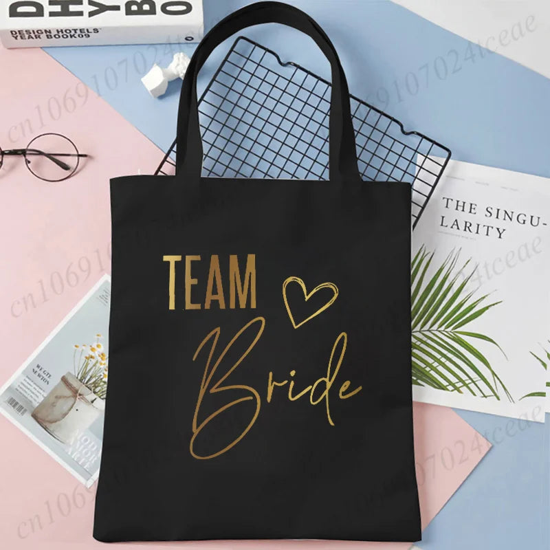 “Team Bride” Canvas Tote Bag