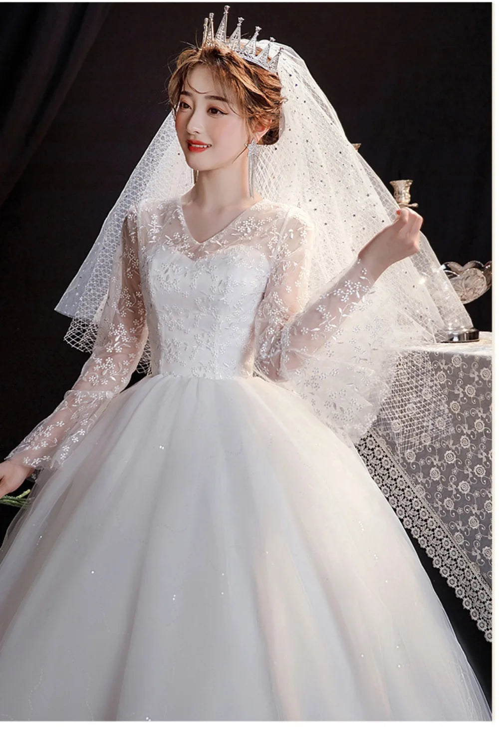 GIYSILE Boho Wedding Dress New Fantasy Lace Bridal Main Marriage Dresses French  Floor Length Wedding Dress Vestidos De Novia