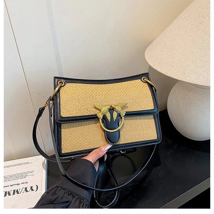 Unique Elegant Diaper Bag Leather Ladies Messenger Purse High End Minimalist Trendy Crossbody Handbag