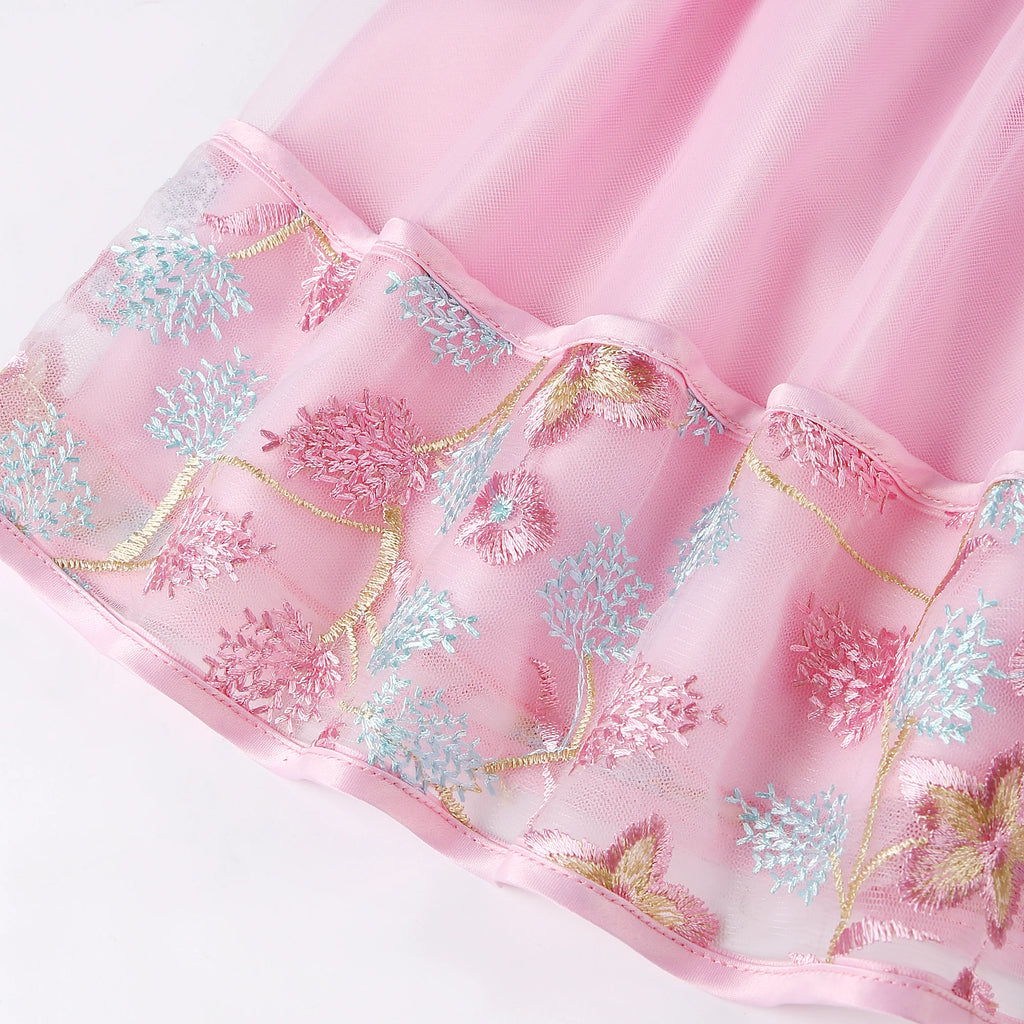 Embroidered Lace Princess Party Dress
