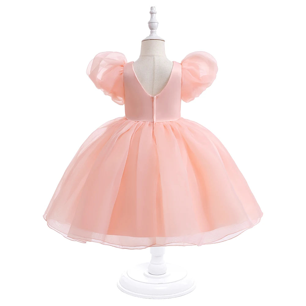 Floral Print Girls' Party Dress
