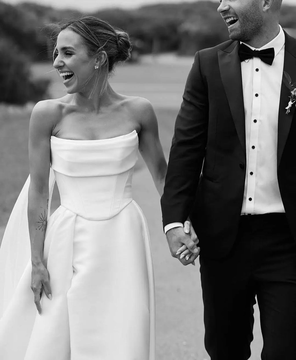 Pleated Satin A-Line Princess Wedding Dress with Side Slit