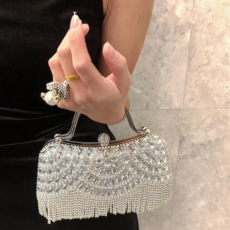 Golden Tassel Bridal Clutch