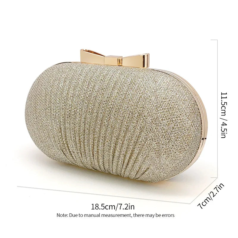 Wedding Bridal Clutch Handbag Rhinestones Clutch Elegant Egg Shoulder Bags Shape Banquet Clutch Purse For Party Girl Women