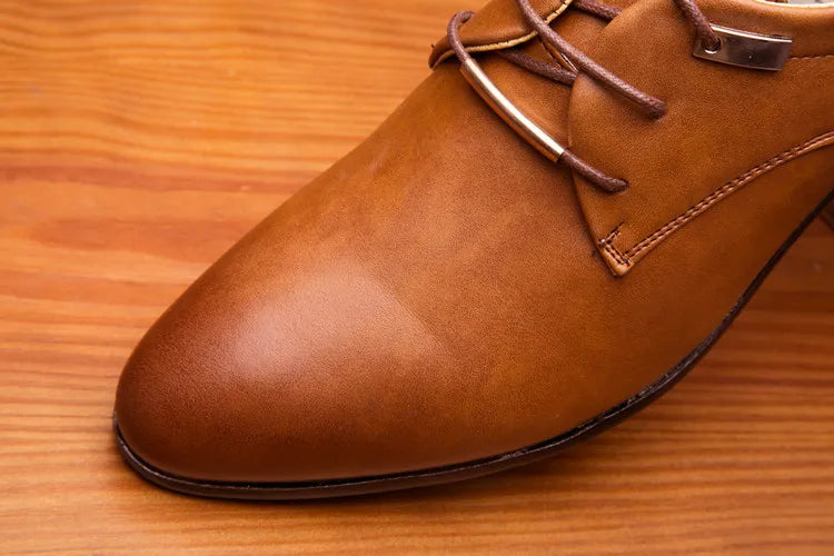 Elegant Leather Men Shoes Italian Formal Dress Male Footwear Luxury Brand Fashion Moccasins Office Working Oxford Shoes for Man