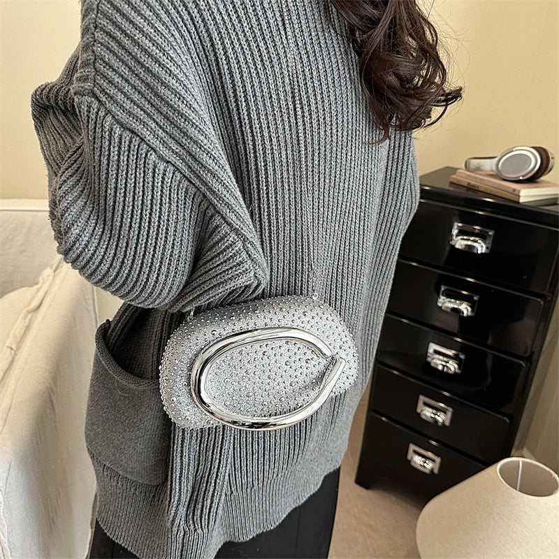Red Wedding Evening Clutch Bag For Women Luxury Silver Gold Fashinon Party Purse And Handbag Trend Lady Lipstick Crossbody Bag