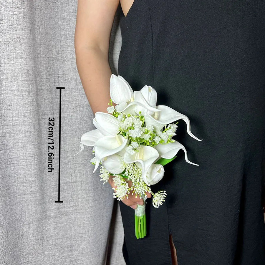 Calla Lily Bridal Bouquet with Faux Wedding Flowers