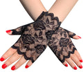 Wedding Women Short Lace Gloves Gothic Fancy Dress Party Fingerless Gloves Summer Outdoor Ladies Driving Sunscreen Gloves