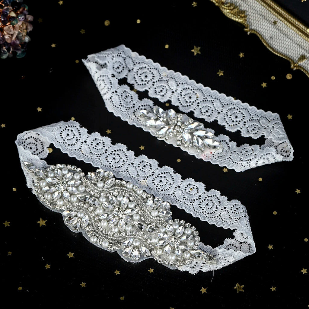 Sexy Lingerie Wedding Garter Belt Bride Party Cosplay Accessories Jewelry Bowknot Lace Elastic Leg Ring Bridal Leg Garter