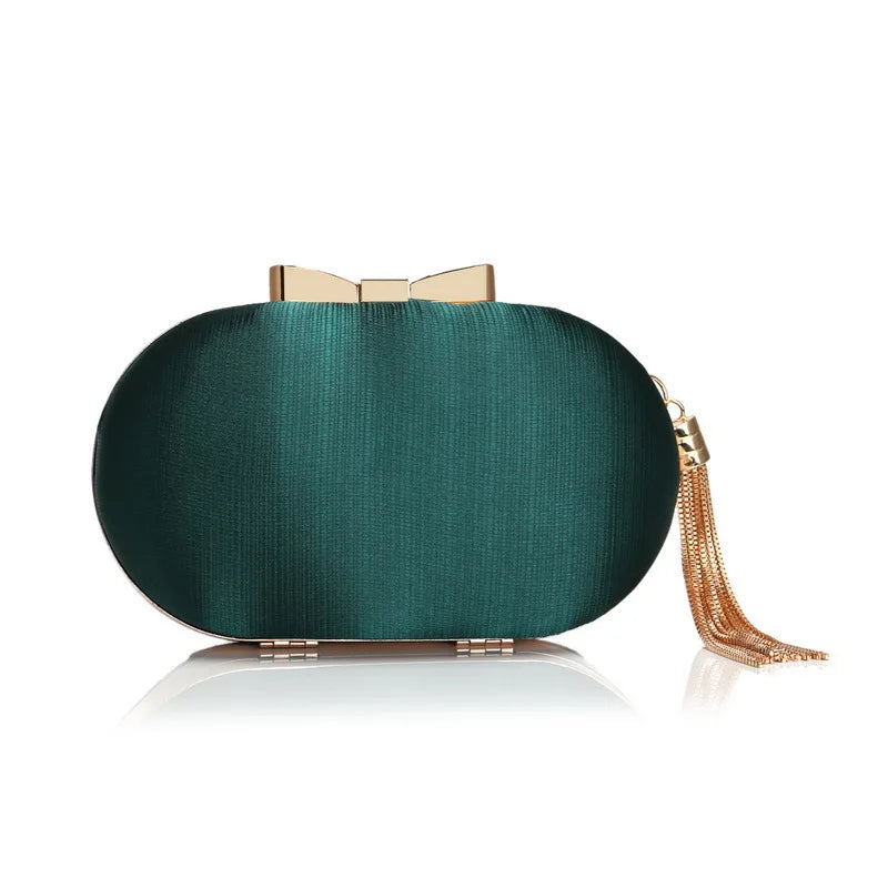 Clutch Bag for Women Elegant Tassel Lightweight Sparkling Compact for Party Wedding Evening