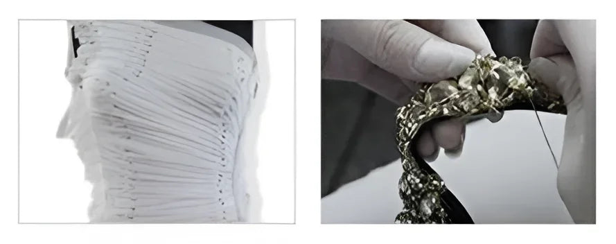 Sparkling African Wedding Dress Luxurious A-line Bridal Ball Dress Beads sequins Long Sleeves Dubai Bridal Dress Customization