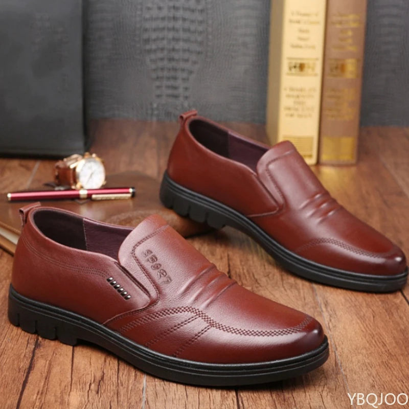 2025 Large Size Fashionable Men's Office Formal Shoes Low Cut Daily Comfortable Round Toe Multifunctional Men's Wedding Shoes